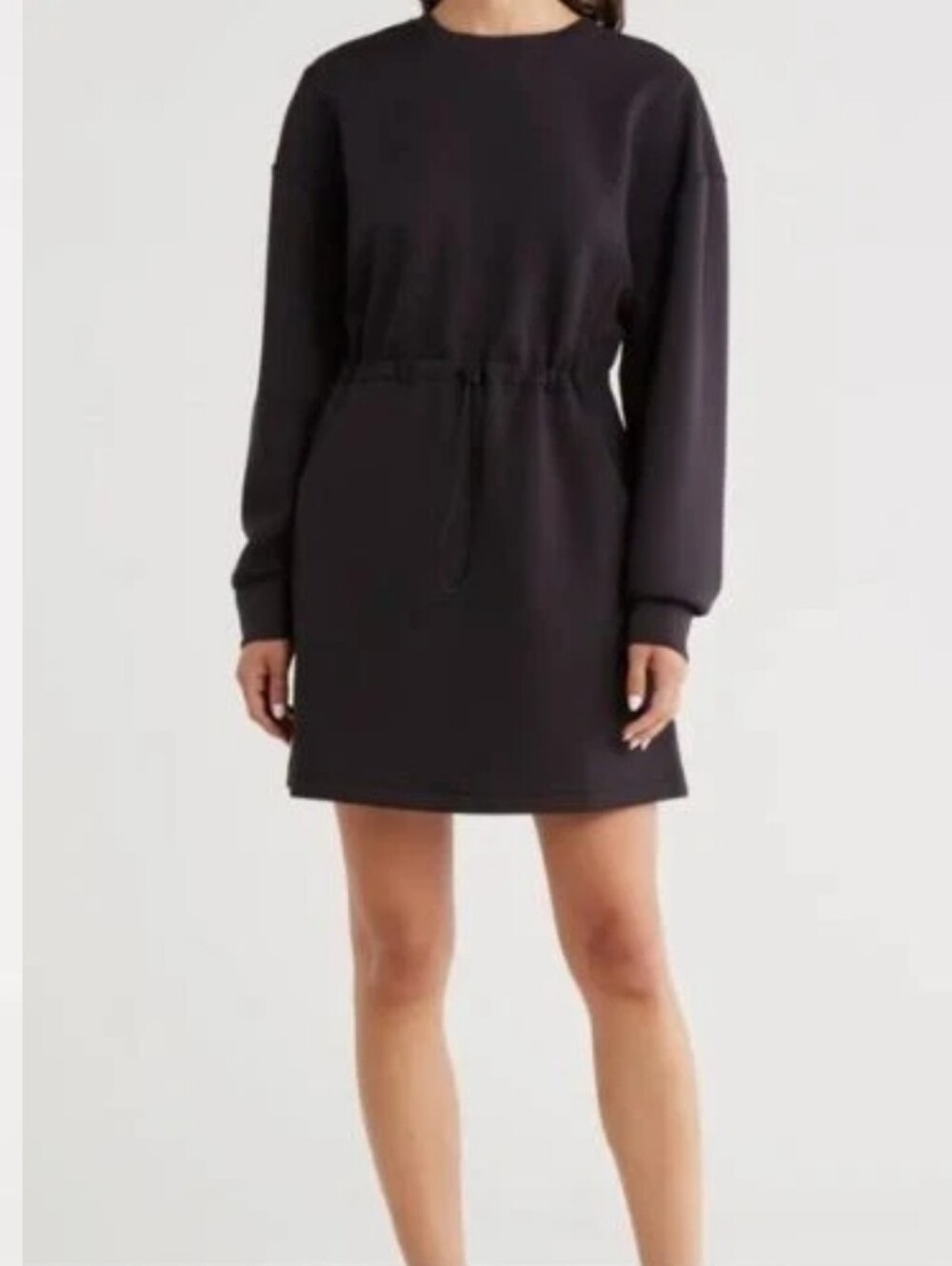 Z BY ZELLA Black Long Sleeve Tunic top Sweatshirt Dress Pullover Sz S